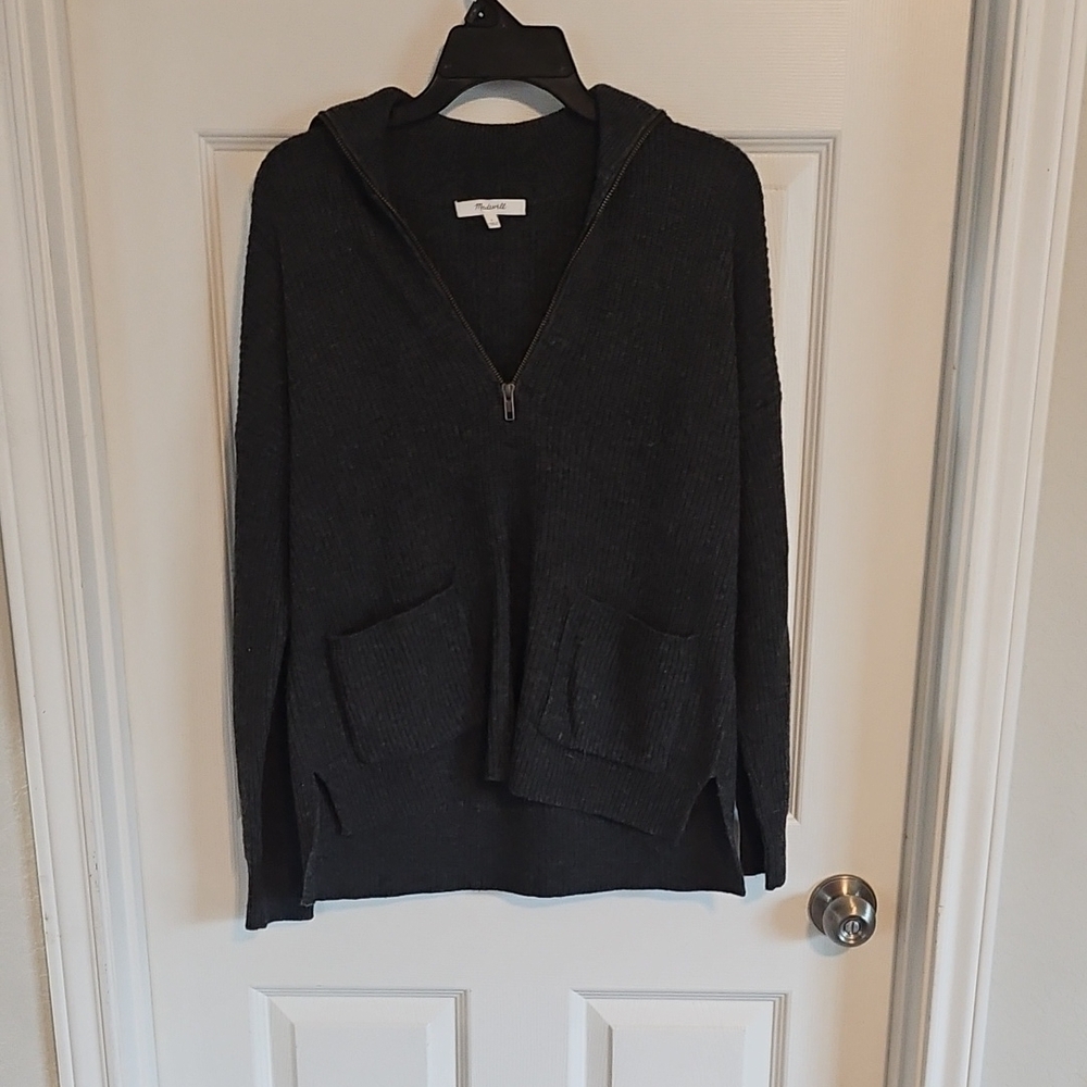 Madewell Charcoal Gray Knit Sweater Sz S